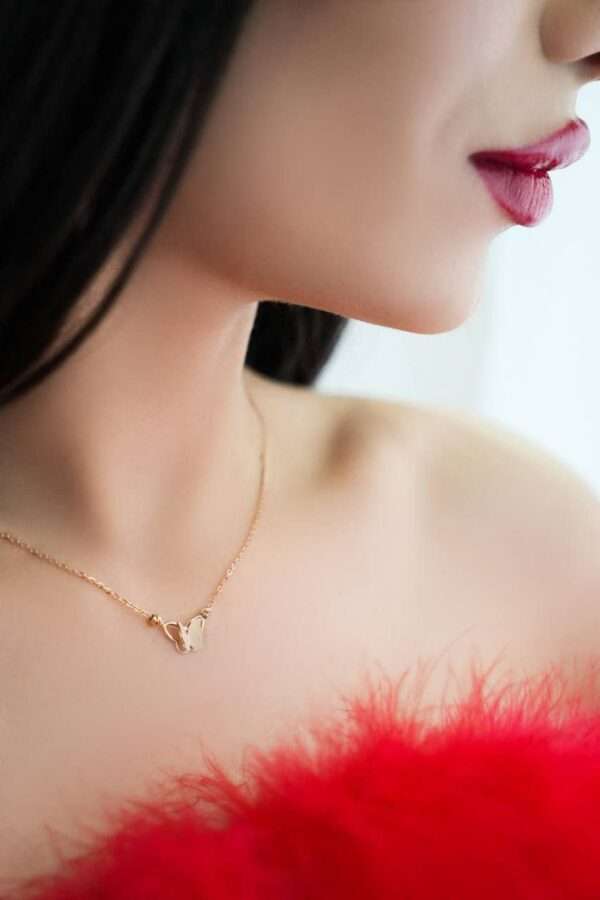 گردنبند پروانه جواهرات حُب